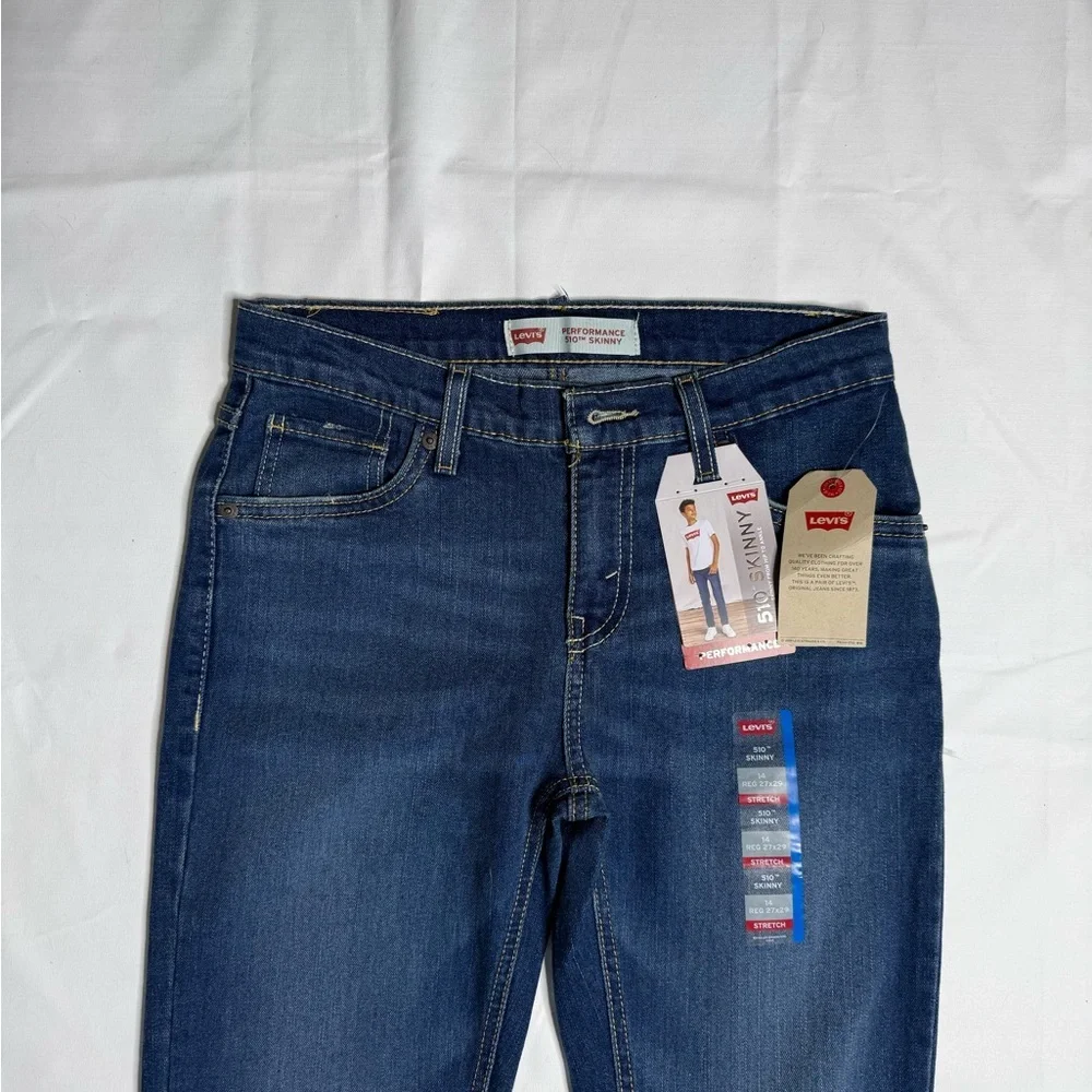 Levi’s 510 Boys Skinny Fit Performance Denim Jeans  Sz: 14 New